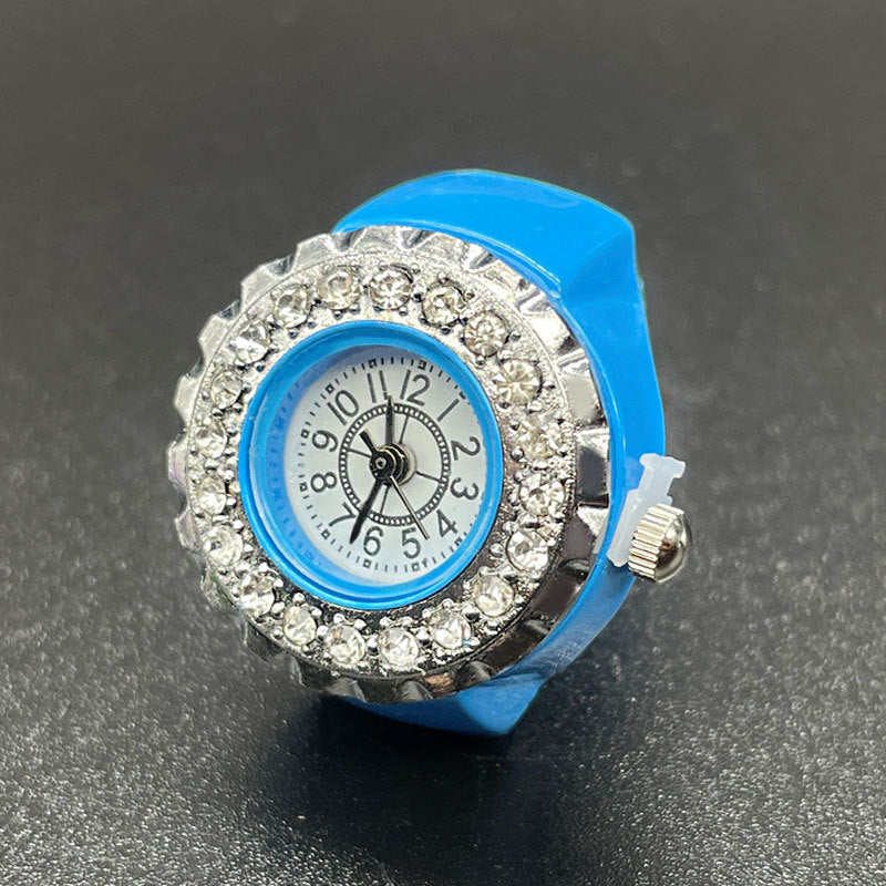 Reloj de anillo de diamantes de acero inoxidable al por mayor